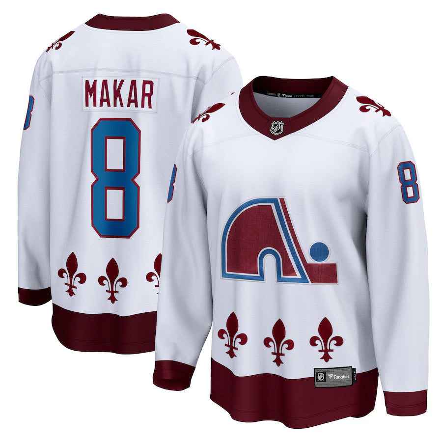 Cale Makar Colorado Avalanche Quebec Nordiques Jersey