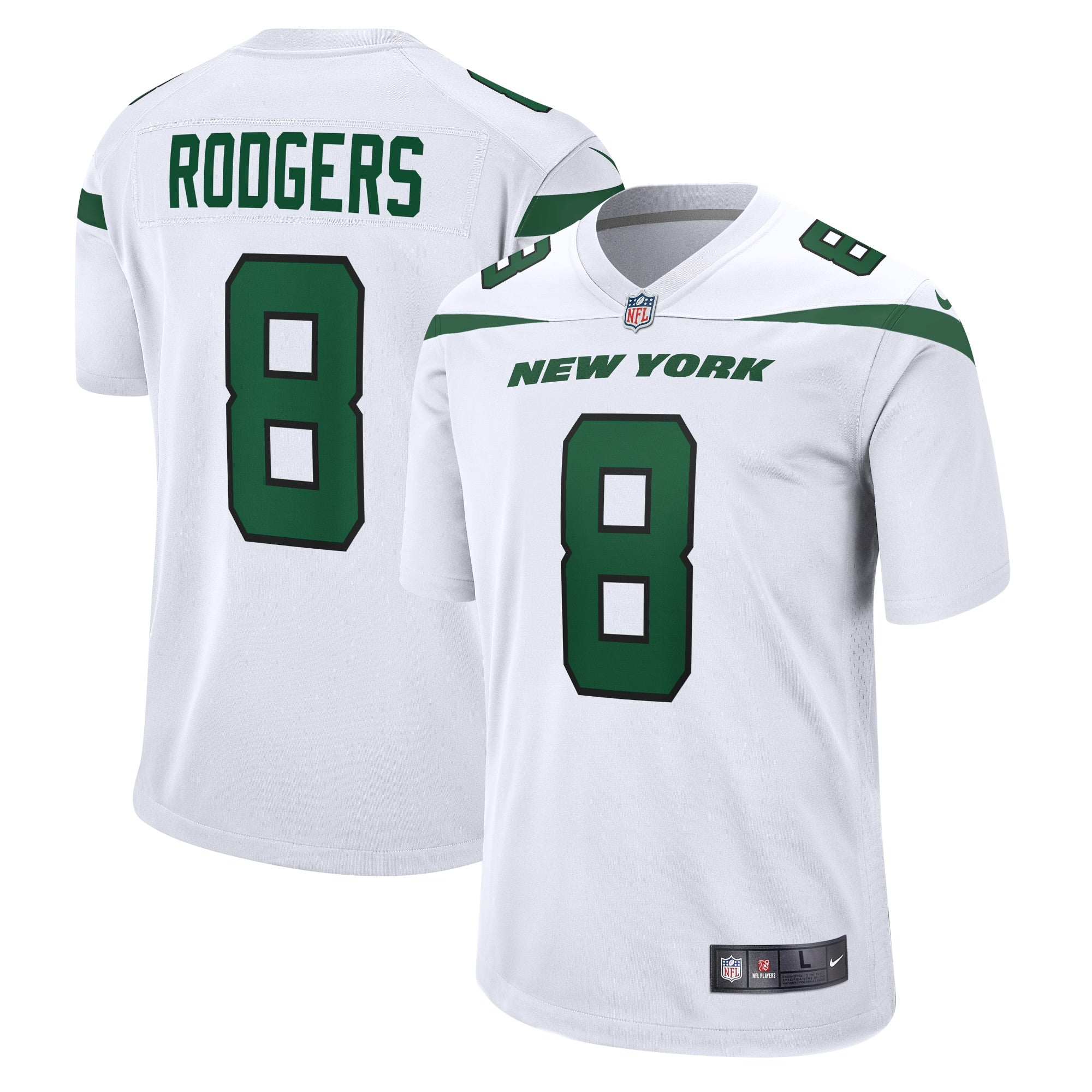 Aaron Rodger’s Jets Jersey Home/Away