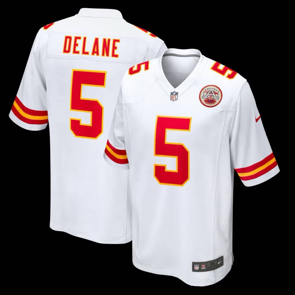 Mansoor Delane White Kansas City Chiefs Game Jersey