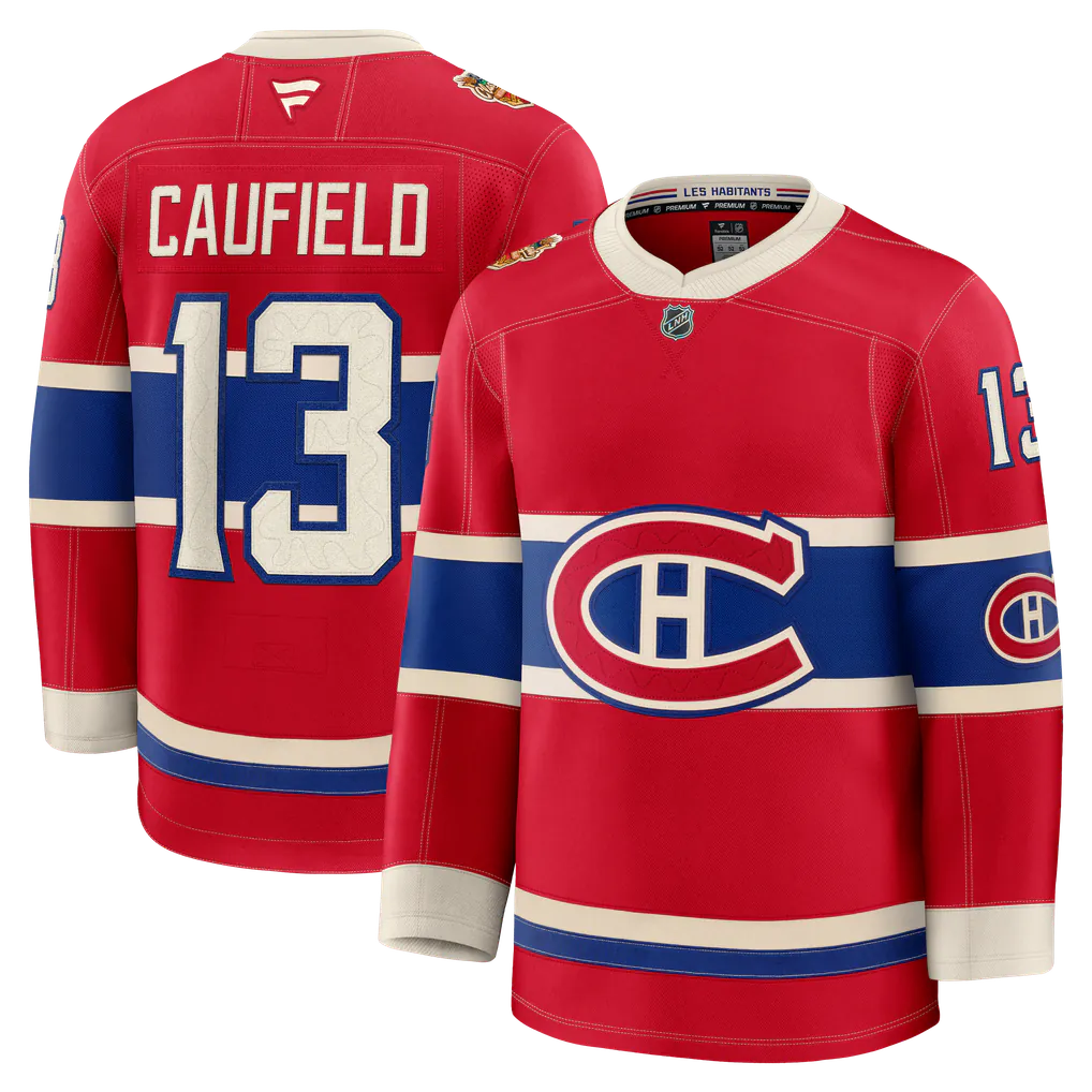 Montreal Canadiens Cole Caufield #13 Red 2026 NHL Heritage Classic Player Jersey