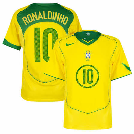 Brazil Home Ronaldinho 10 Jersey 2004-2005