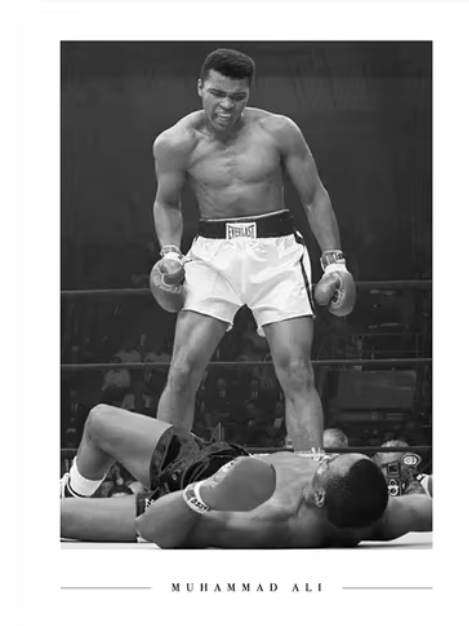 Muhammed Ali Black and White Poster