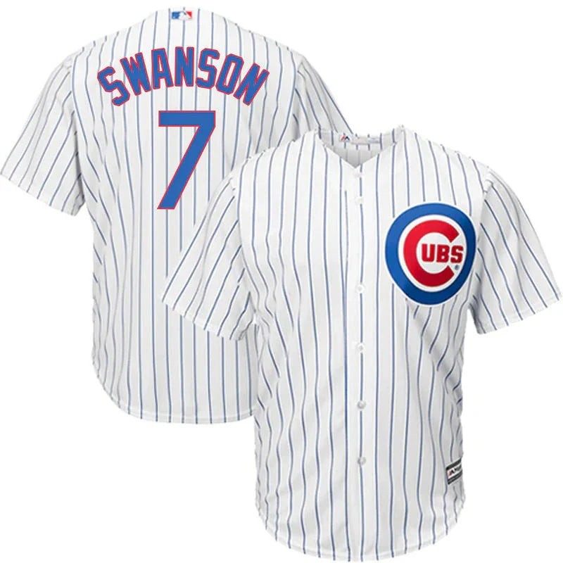 Dansby Swanson Retro Cubs Jersey with Arm Patch