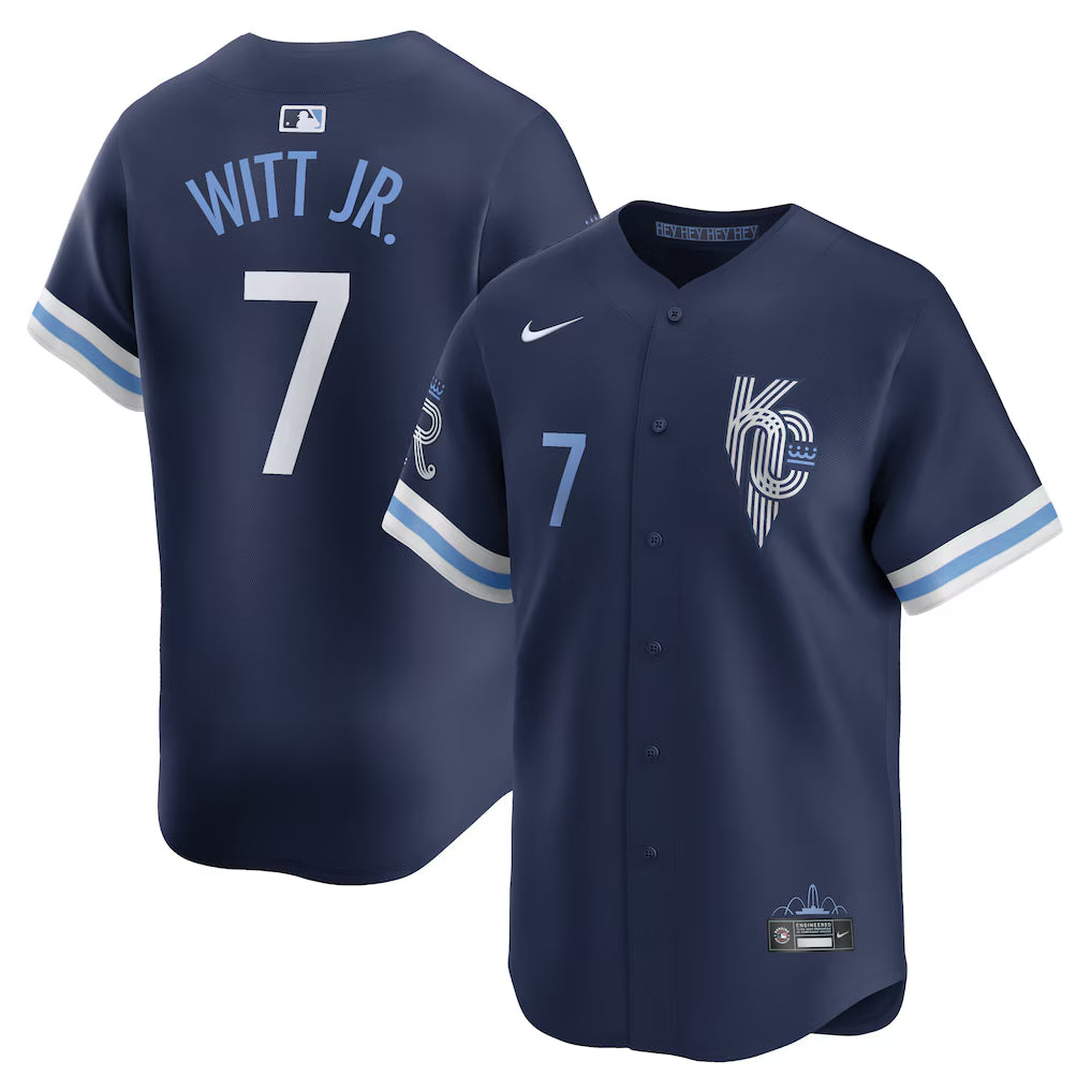 Kansas City Royals Bobby Witt Jr. Navy City Connect Limited Player Jersey