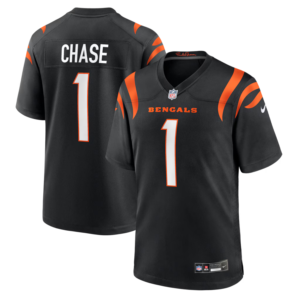Ja'Marr Chase Black Cincinnati Bengals Game Jersey