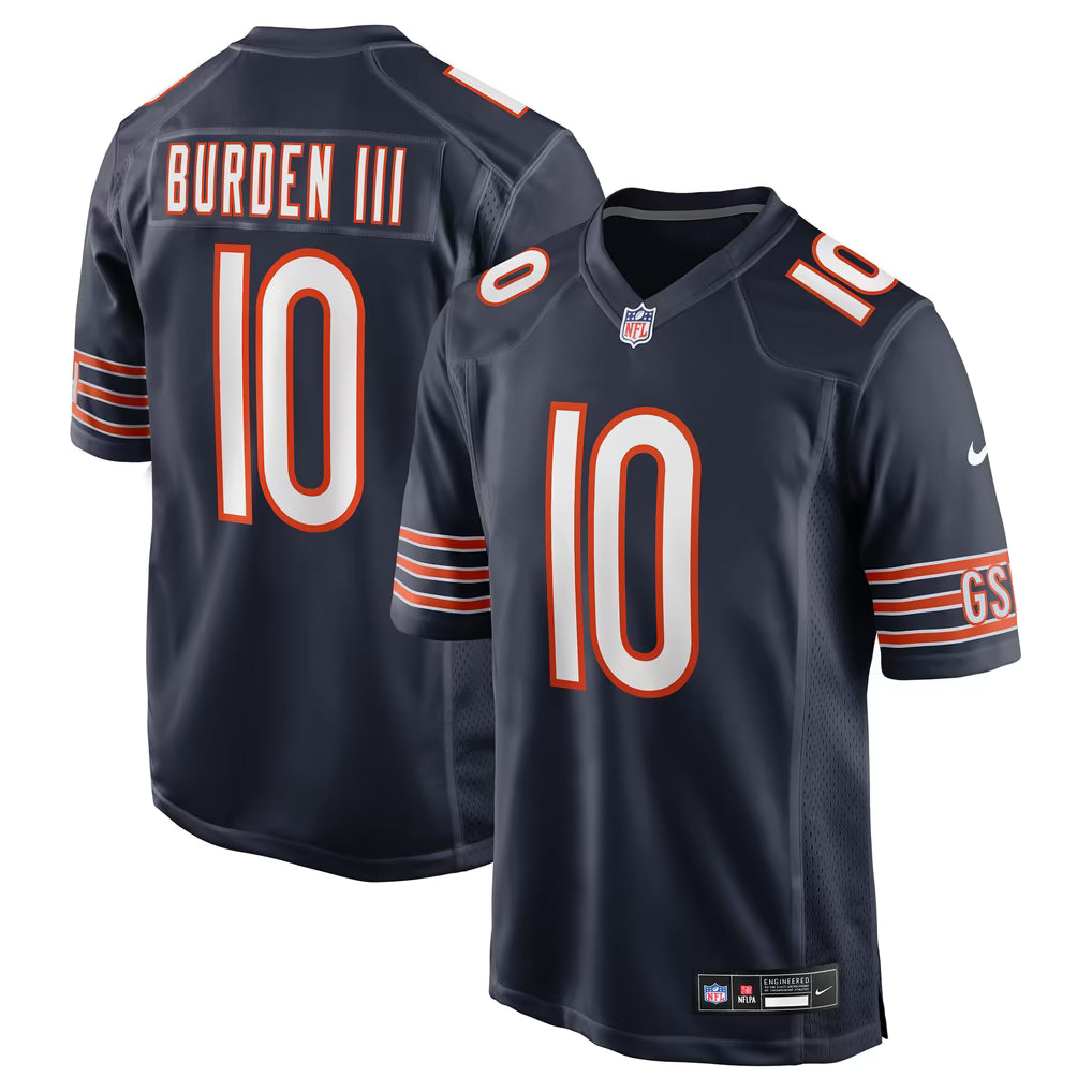 Luther Burden III Navy Chicago Bears Team Game Jersey