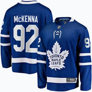 Gavin McKenna Maple Leafs Blue Jersey