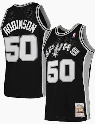 Men's Mitchell & Ness David Robinson Black San Antonio Spurs 1991/92 Hardwood Classics Swingman Jersey