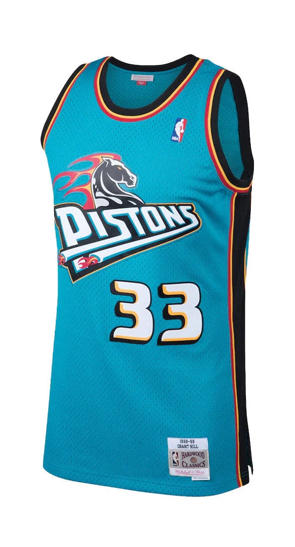 Detroit Pistons Grant Hill Mitchell & Ness 1998-99 Swingman Jersey